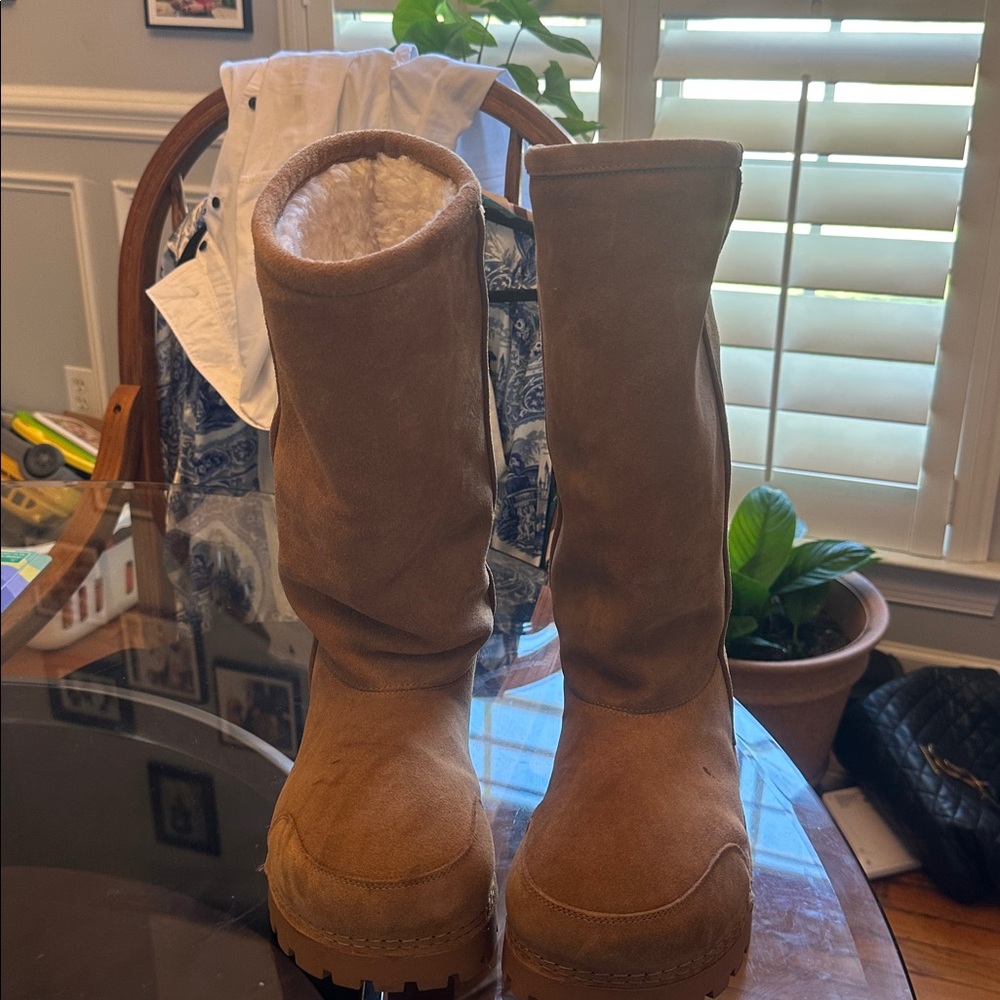 Brown Suede Winter Boots